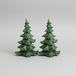 2-pk Juletre med snø 22,5 cm