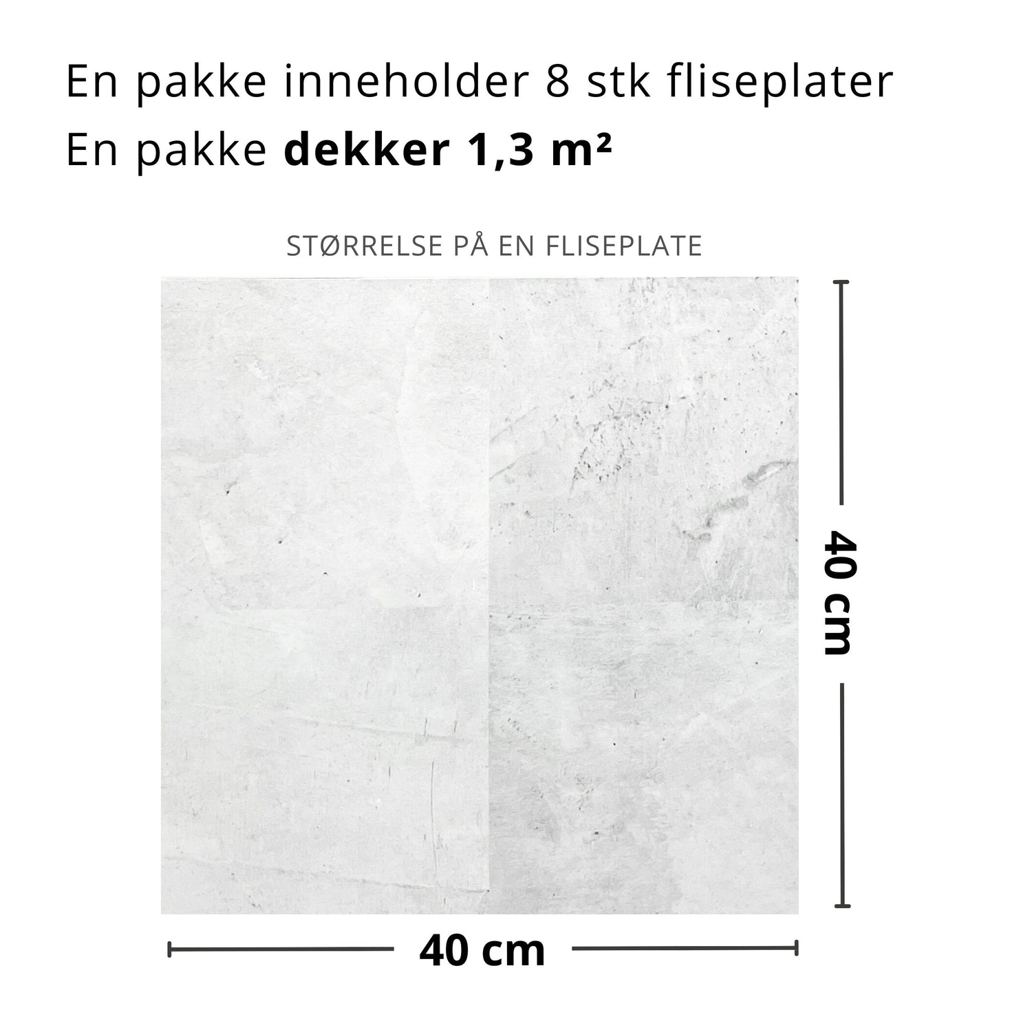 Amsterdam fliser brukt som backsplash på kjøkken – realistisk betongfinish.
