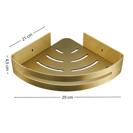 Dusjhylle til hjørne, messing