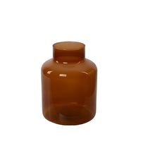 Vase i glass amber 14 × 25 cm