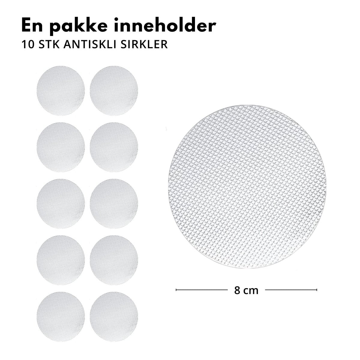 Selvklebende antiskli runde klistremerker transparent for sikkerhet i dusj"

