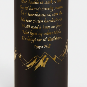 Lyslykt LED Nordnorsk 2 matt sort 8 x 20 cm