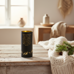 Lyslykt nordnorsk matt sort LED 7 x 15 cm