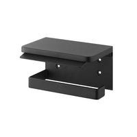 Veggmontert toalettpapirholder sort