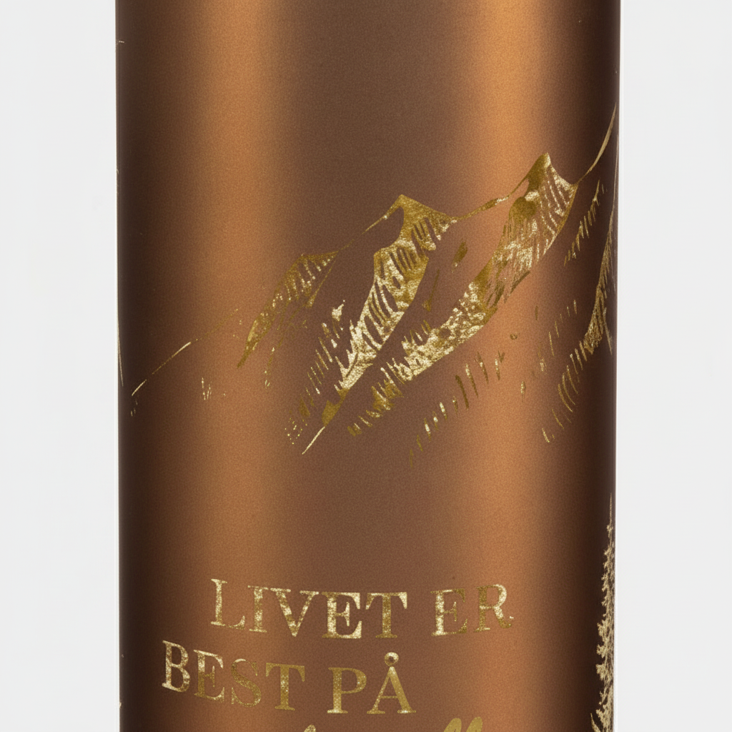 Lyslykt LED Livet på hytta brun 8 x 20 cm