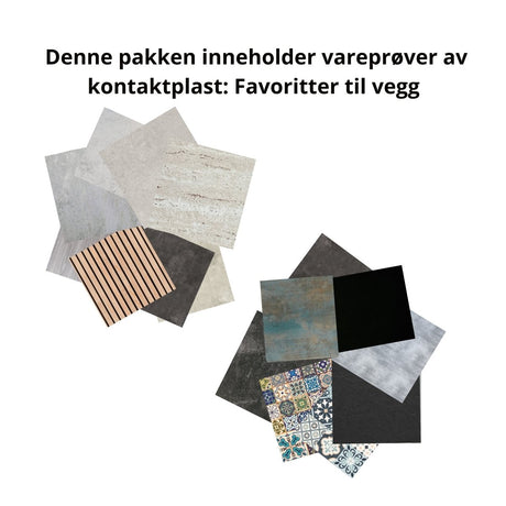 Pakke favoritter til vegg kontaktplast - Lindas Dekor Vareprøve kontaktplast