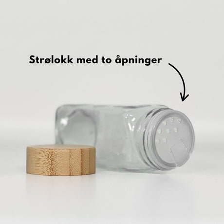 Firkantede glass til krydder med tett lokk for friskhet