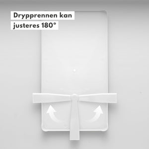 Oppvaskstativ med drypprenne hvit