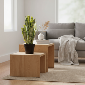 Kunstig svigermors tunge i sort potte, 55 cm høy