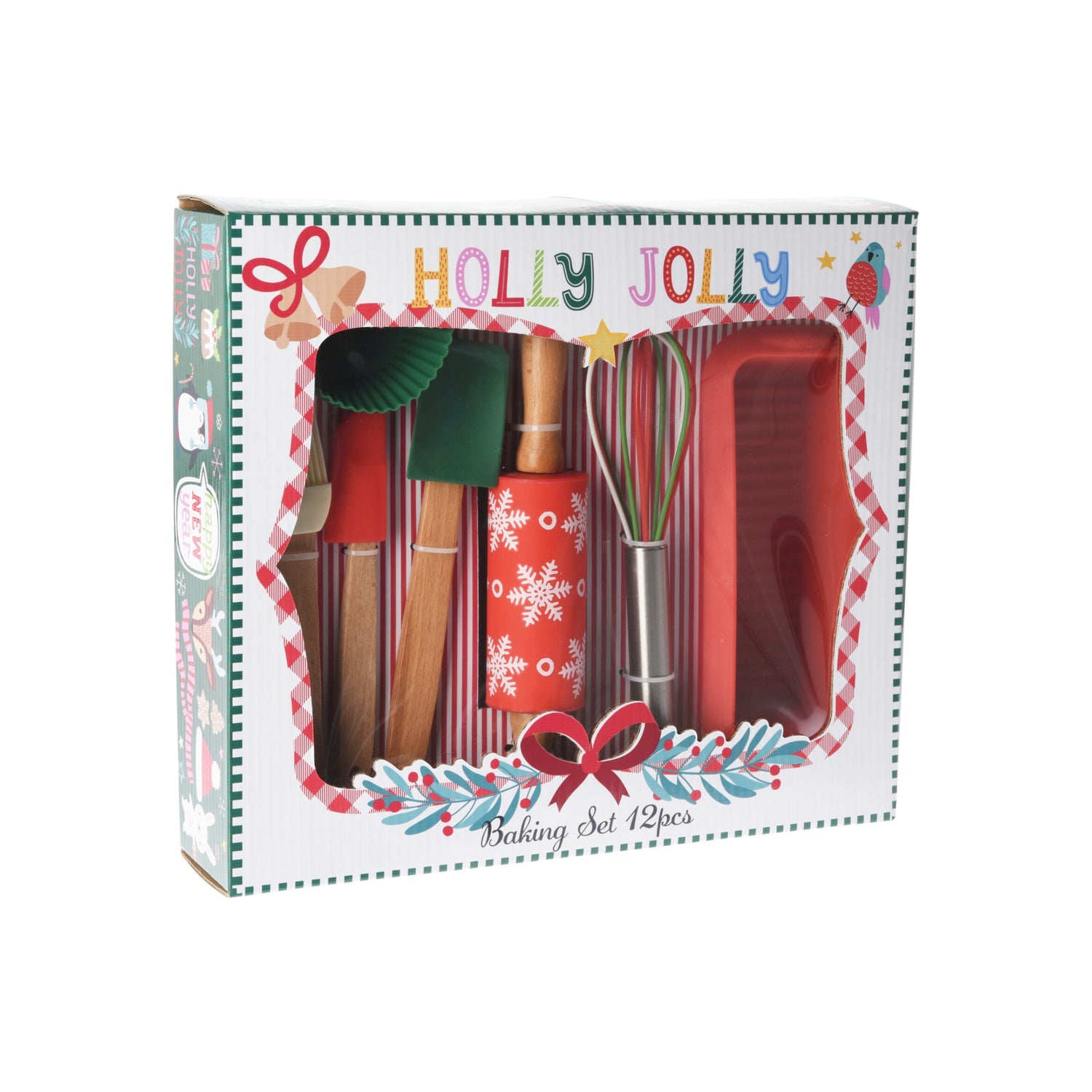 Barnebakesett med juletema – former, visp og slikkepotter