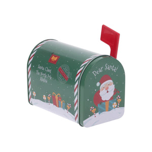 Postkassebokser i metall med julemotiv, sett à to