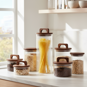 Glasskrukke med trelokk 1650 ml