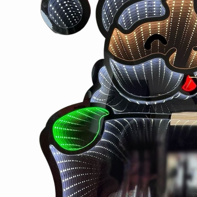 Nisse i pipe lysskilt tosidig 90 cm