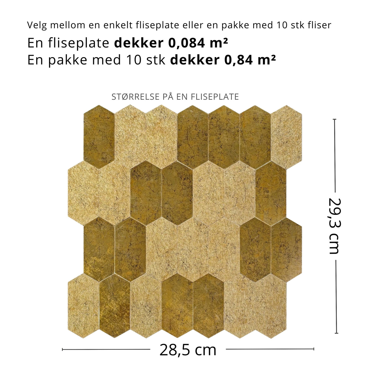 Aria selvklebende veggfliser