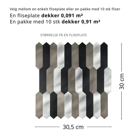 Tanya selvklebende veggfliser - Lindas Dekor