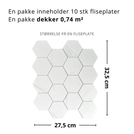 Mål og størrelse på en fliseplate