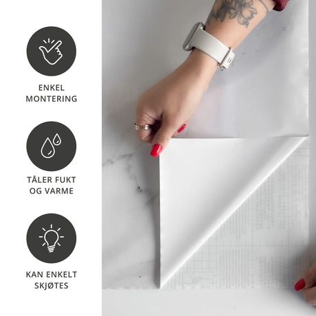 Fordeler med marmor klassisk hvit kontaktplast