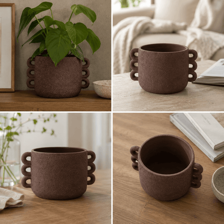 Potte Celia keramikk brun 18,5 cm miløjbilder