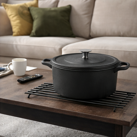 Gryterist 50 x 24 cm sort med sklisikre føtter