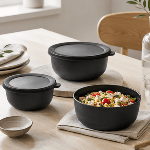 Praktiske oppbevaringsboller med lokk til meal prep og servering