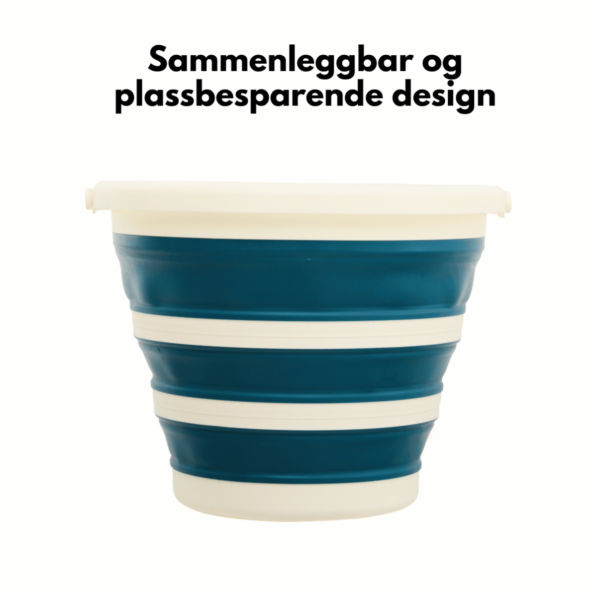 Sammenleggbar bøtte 10 liter blå