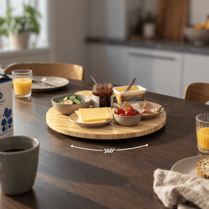 Snurrefat i bambus tre 35 cm