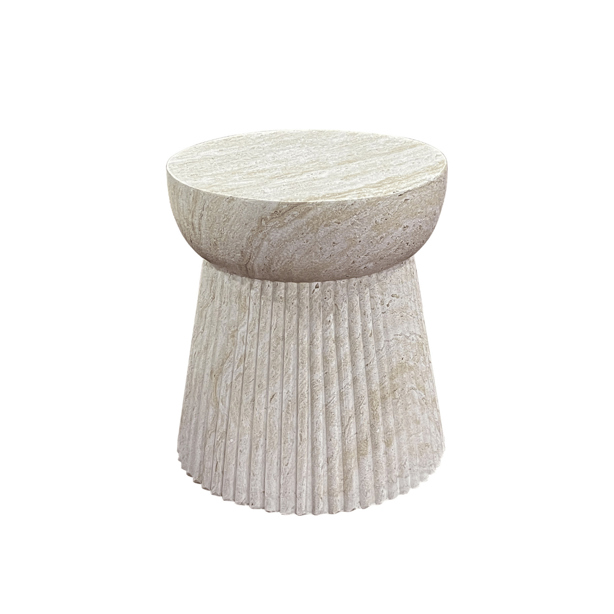 Bonn sidebord fiberclay riflet natur ø37 cm
