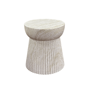 Bonn sidebord fiberclay riflet natur ø37 cm