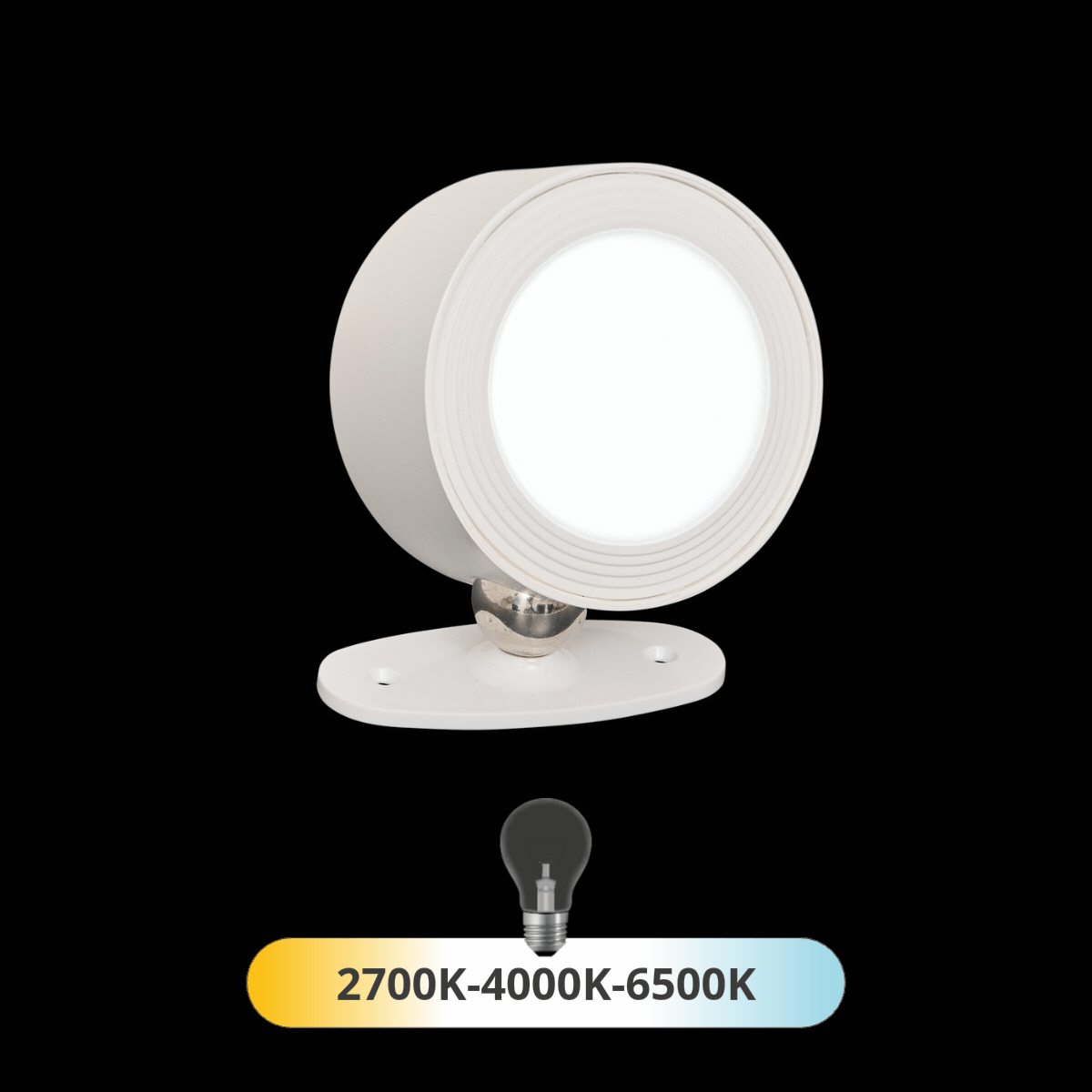 Oppladbar LED-vegglampe hvit med touch-dimming 9,2 cm