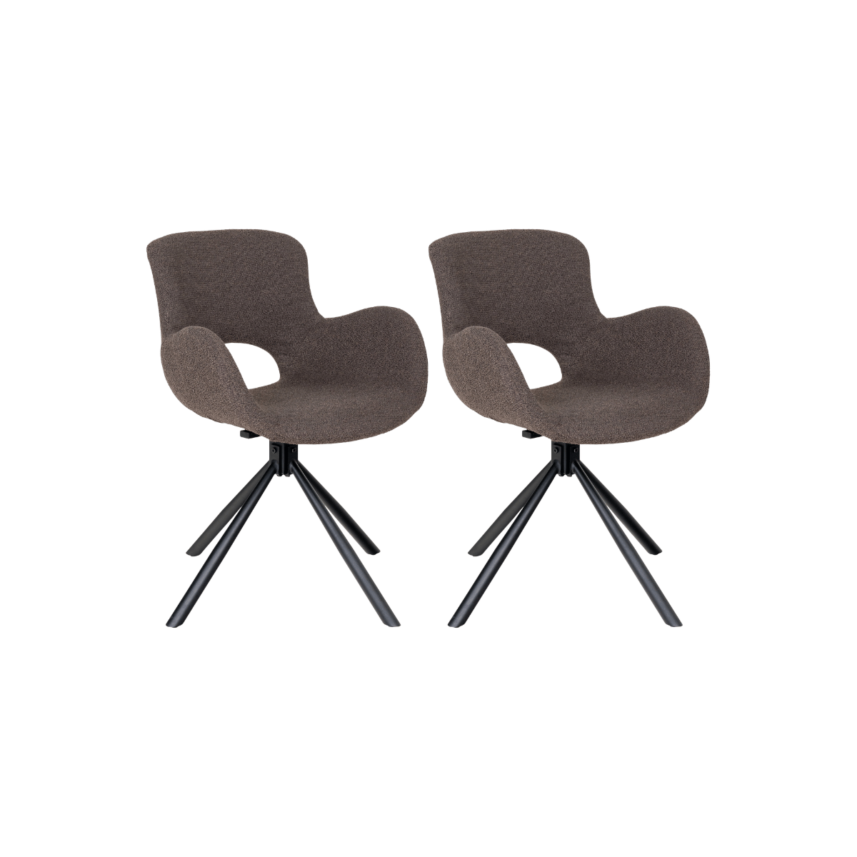 2-pk Amorim dreibar spisestol lys brun