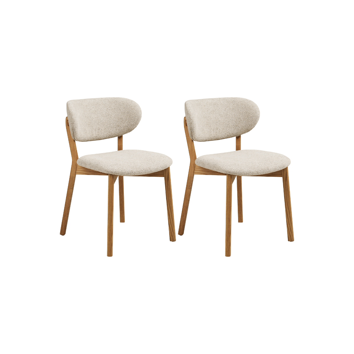 2-pk Dunkirk spisestol natur/beige