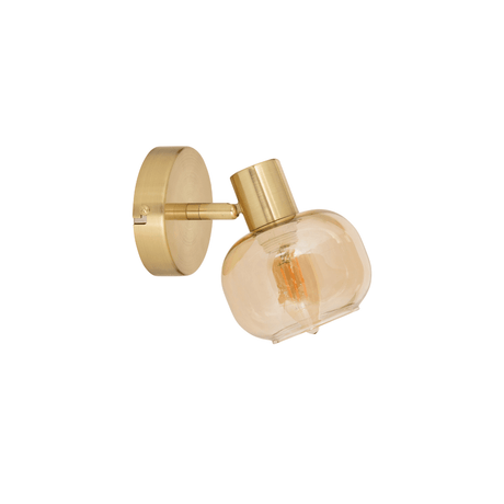 Vegglampe Pilia metall og ravglass 10 cm - Lindas Dekor Vegglampe