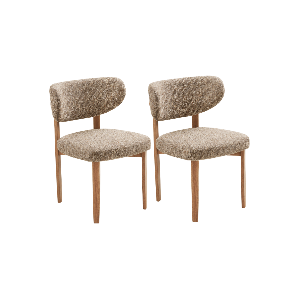 2-pk Recco spisestol eikefarget