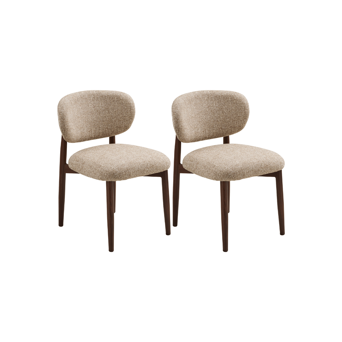 2-pk Isola spisestol lys brun/mørk brun