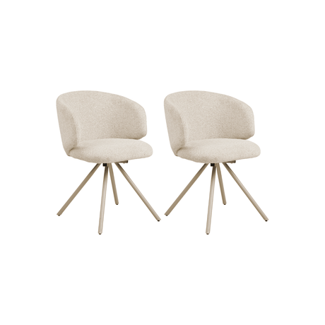 2-pk Fulham dreibar spisestol sand - Lindas Dekor Spisestol