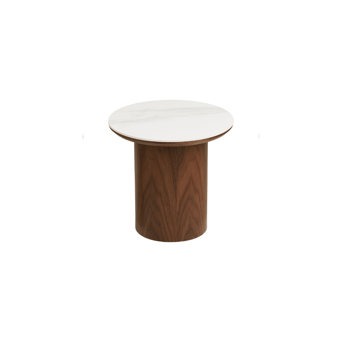 Noli sidebord keramikk hvit/mørk brun ø40 cm