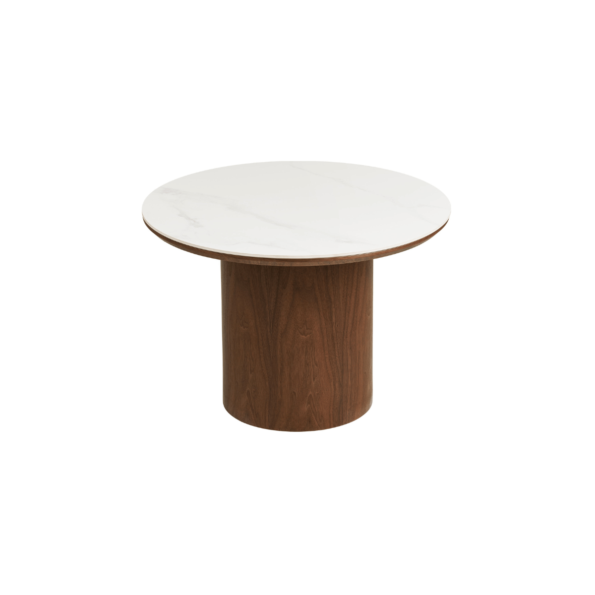 Noli sofabord keramikk hvit/mørk brun ø60 cm