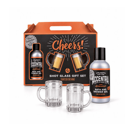 Gavesett Dusjsåpe med 2 shotglass - Lindas Dekor Gavesett