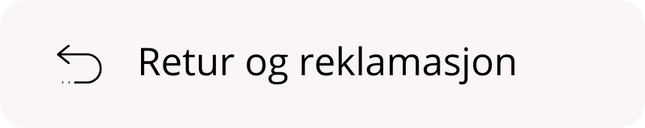 ikon meny retur og reklamasjon