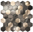 Vareprøve: Latte hexagon selvklebende fliser
