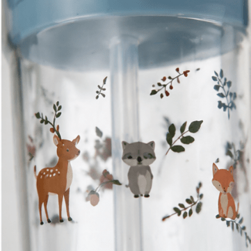 Barneglass med sugerør blå Mio 250 ml - Lindas Dekor
