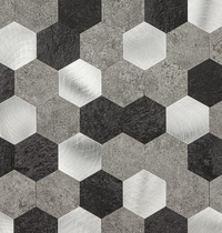 10-pk Espresso hexagon selvklebende veggfliser