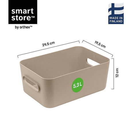 størrelse, volum og dimensjoner på smartstore comfort oppbevaringskurv i mose