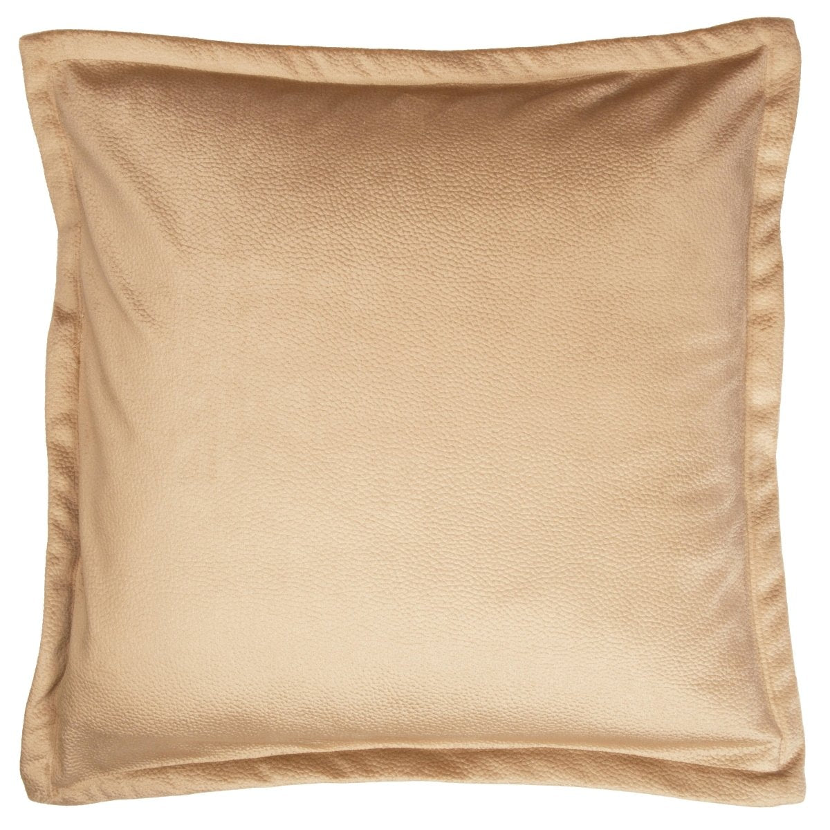 Brunt putetrekk i skinnlook 50 x 50 cm med sydd dekorativ kant