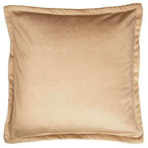 Brunt putetrekk i skinnlook 50 x 50 cm med sydd dekorativ kant