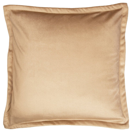 Brunt putetrekk i skinnlook 50 x 50 cm med sydd dekorativ kant