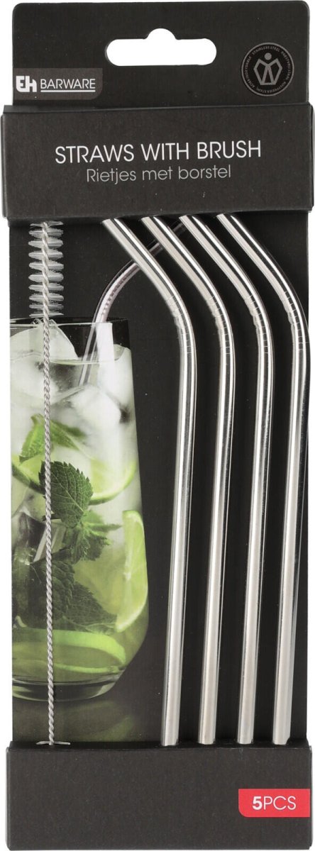 Metallsugrör 4 stk till smoothies och iskafe