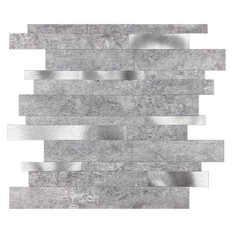 Stein lys grå XL selvklebende veggfliser med en realistisk steinstruktur i lysegrå toner.