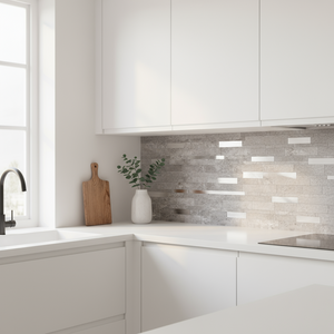 Stein lys grå XL selvklebende veggfliser