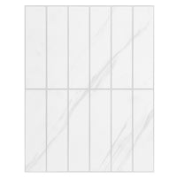 10-pk Alma matt hvit selvklebende veggfliser